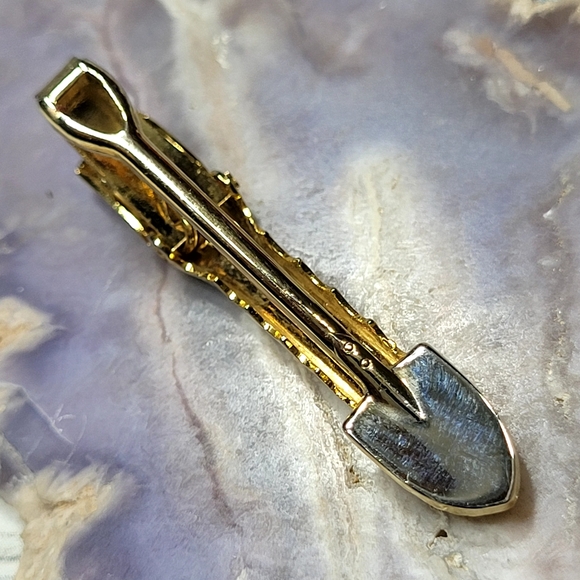 Other - Gold and Silver Shovel Tie Clip